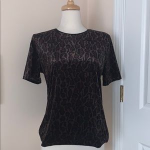 Velvet Cheetah Print Top
